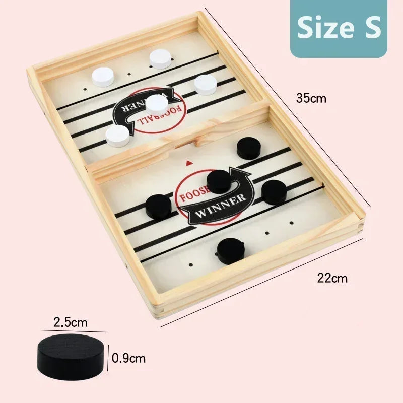 Tischfußball-Gewinner-Spiele Tischhockey-Spiel Katapult-Schach Eltern-Kind-interaktives Spielzeug Schnelles Schleuder-Puck-Brettspielzeug für Kinder