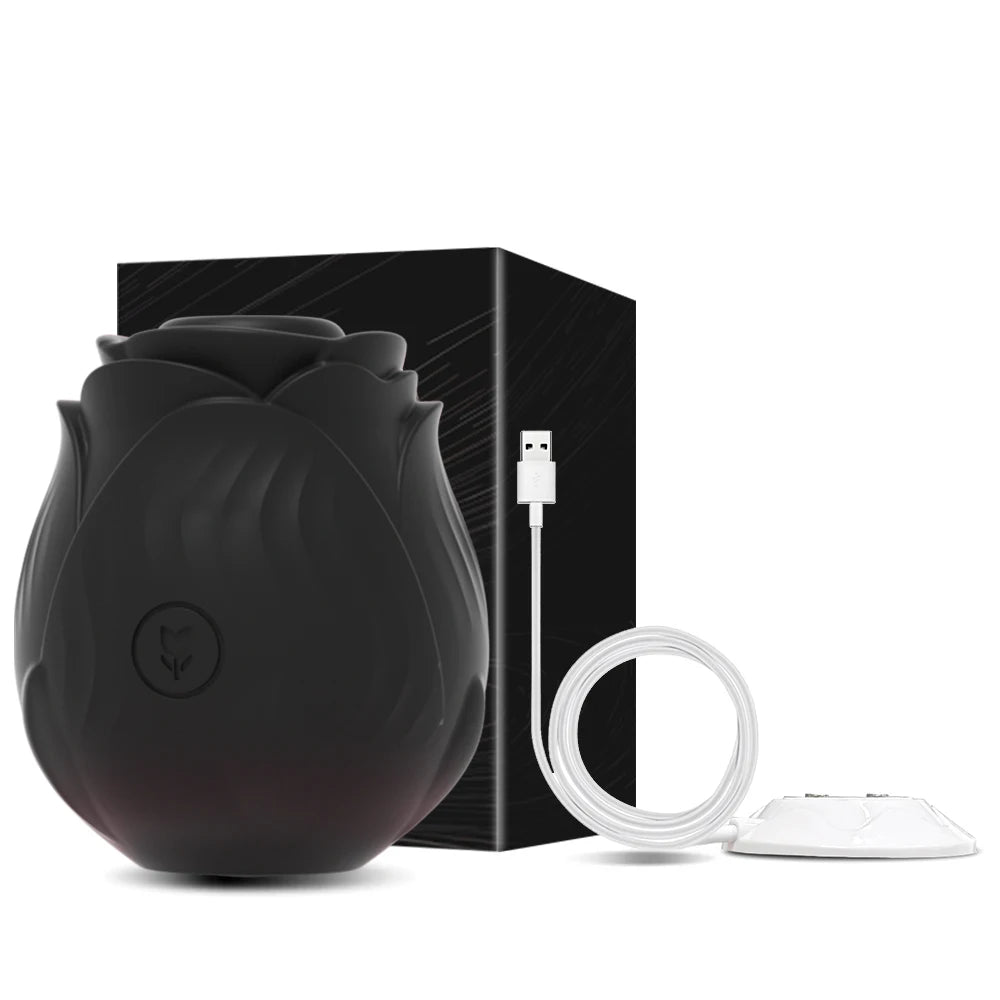 Leistungsstarker Saugvibrator für Frauen Vakuum-Klitorisstimulator Oralsauger für weibliche Brustwarzen Klitoris-Sauger Vibrations-Sexspielzeug für Erwachsene Rosen-Spielzeug