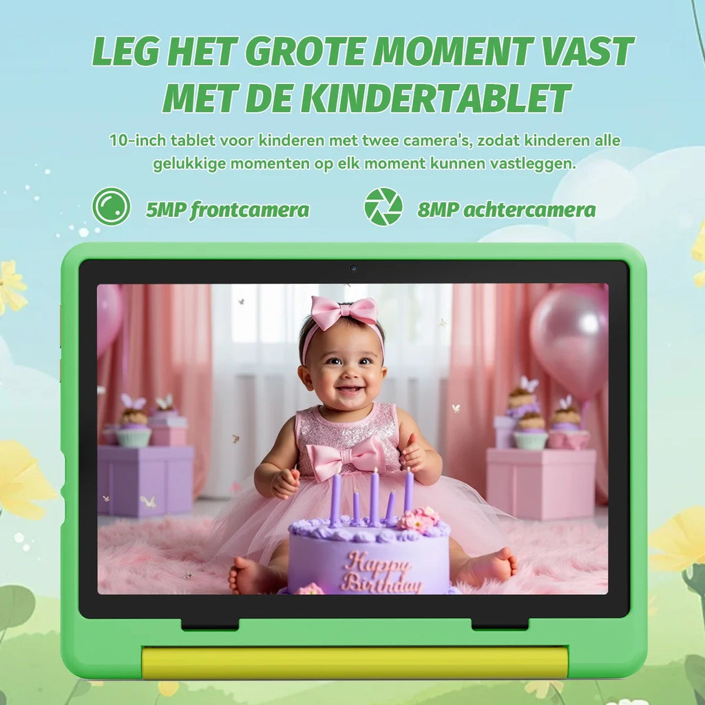Kinder-Tablet 10 Zoll Android15 20GB RAM 64GB ROM 128GB erweiterbar 5000mAh 8-Core WiFi Bluetooth Kindergeschenk KIDOZ Kindersoftware