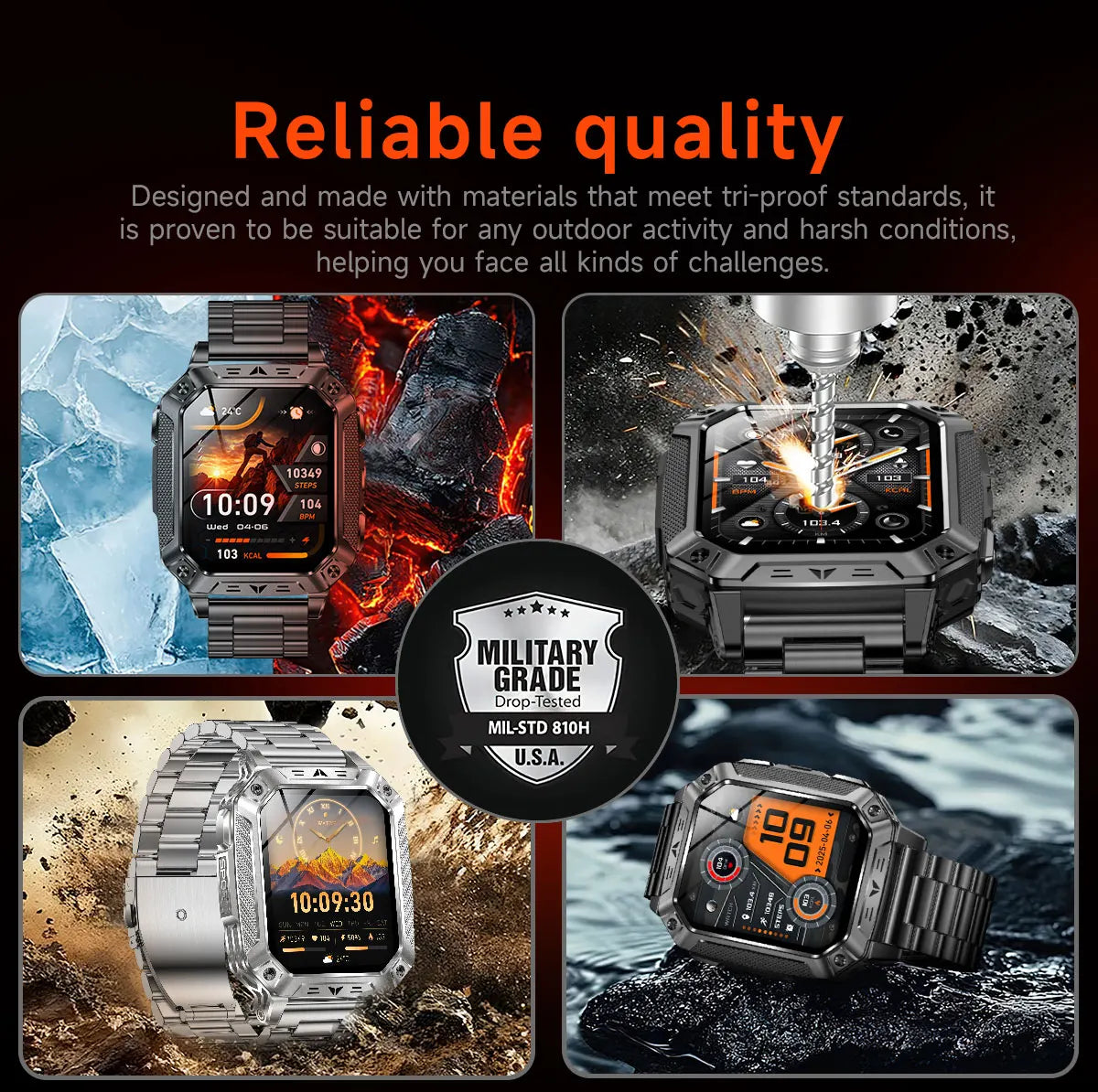 2026 TANK Neue 1400mAh Militär GPS Smartwatch Herren 2.01" AMOLED-Bildschirm 10ATM Wasserdichte Uhr SOS Anruf Taschenlampe Smartwatch iOS