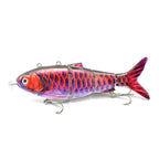 Automatischer Swimbait, elektrischer, robotergesteuerter Angelköder, 4-Segment, automatisch, mehrteiliger Köder, USB-wiederaufladbar, Wobbler, Pesca-Zubehör