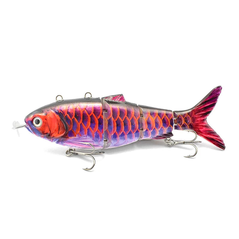 Automatischer Swimbait, elektrischer, robotergesteuerter Angelköder, 4-Segment, automatisch, mehrteiliger Köder, USB-wiederaufladbar, Wobbler, Pesca-Zubehör