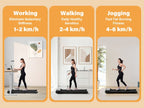 300lbs Laufband für Zuhause 2.5HP Laufbänder Walking Pad LCD Digitalanzeige 2in1 Walking Running Fitnessgerät