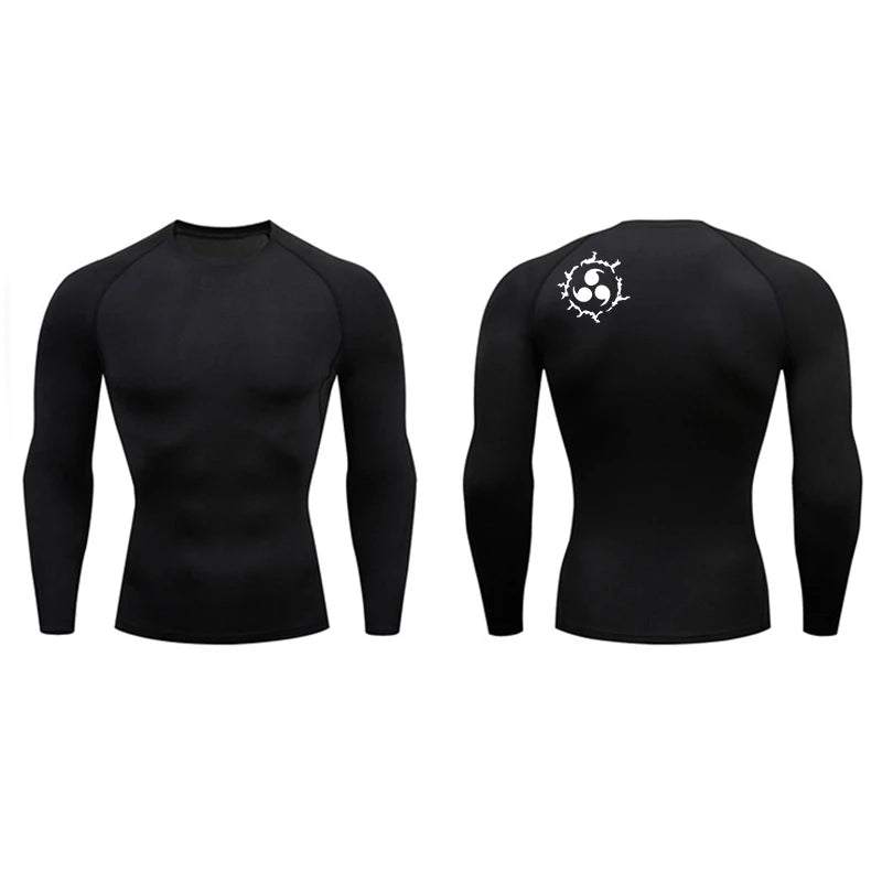 Grafische Kompressionsshirts für Herren, athletisch, schnell trocknend, Rash Guard, dehnbar, Baselayer, Unterhemden, Fitnessstudio, Workout, Lauf-T-Shirt-Oberteile