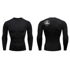 Grafische Kompressionsshirts für Herren, athletisch, schnell trocknend, Rash Guard, dehnbar, Baselayer, Unterhemden, Fitnessstudio, Workout, Lauf-T-Shirt-Oberteile