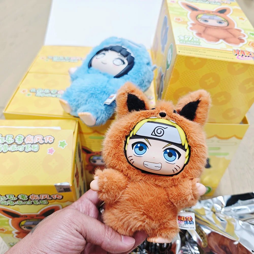 EAKI Naruto Blind Box Shippuden Naruto Uzumaki Sasuke Kakashi Party Serie Plüschpuppe Handgemachtes Ornament Spielzeugsammlung Geschenk