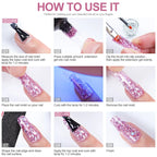 Poly Nail Gel Komplettset mit 6W LED-Lampe Nagelset für Anfänger Nagelspitzen Kunst 3D-Design Dekoration Verlängerung Maniküre Werkzeugset
