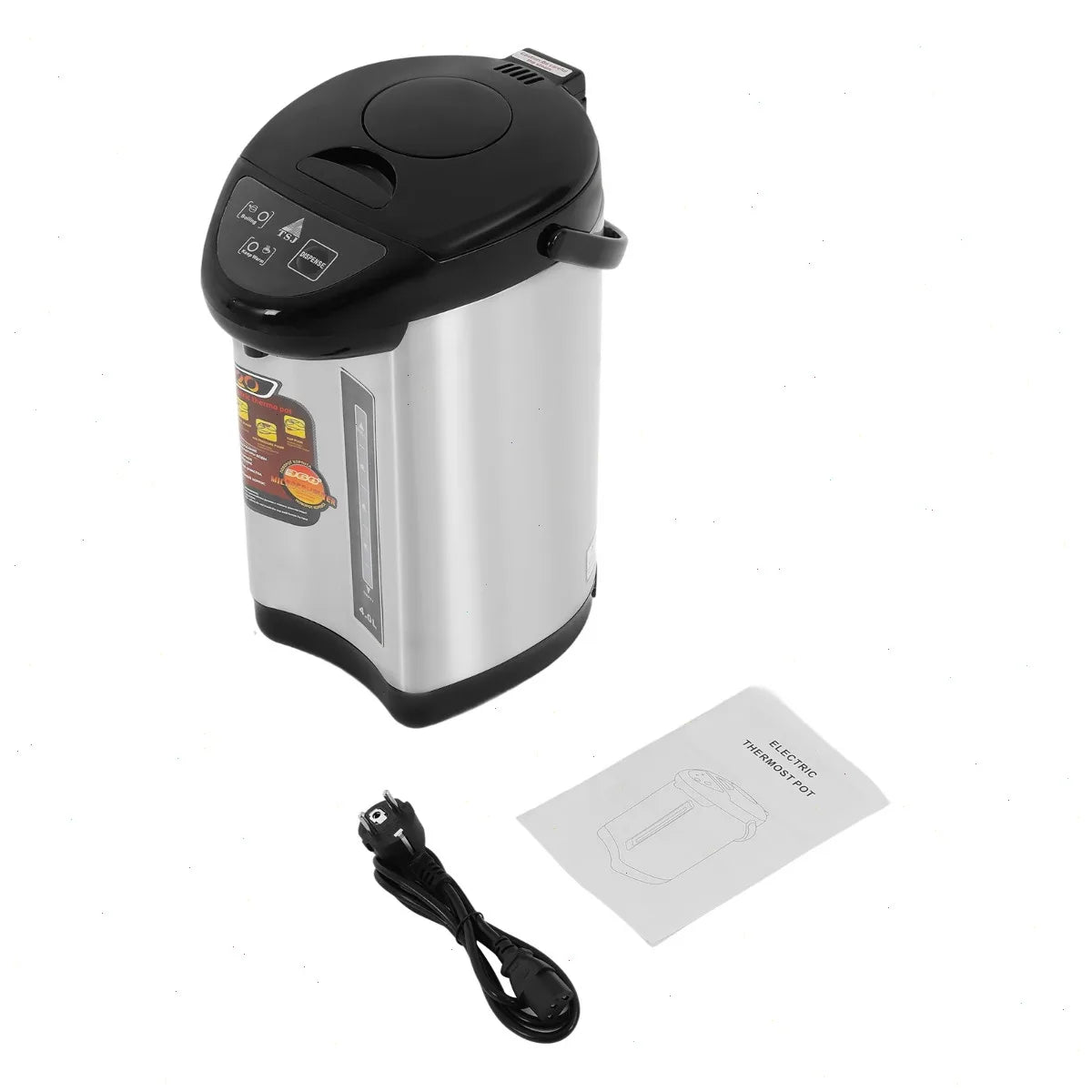 750W Water Heater, Hot Water Dispenser, Electric Kettle 4L Black 220V, Fast Boiling Large Capacity for Home Drinking Water