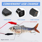 Automatischer Swimbait, elektrischer, robotergesteuerter Angelköder, 4-Segment, automatisch, mehrteiliger Köder, USB-wiederaufladbar, Wobbler, Pesca-Zubehör