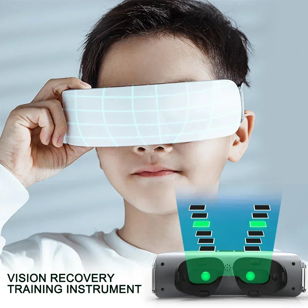 Visionswiederherstellungs-Augenmassagegerät Grünes Licht Vision Recovery Trainingsinstrument EMS Akupressur Augenschutz Wiederherstellung Kurzsichtigkeit Kind