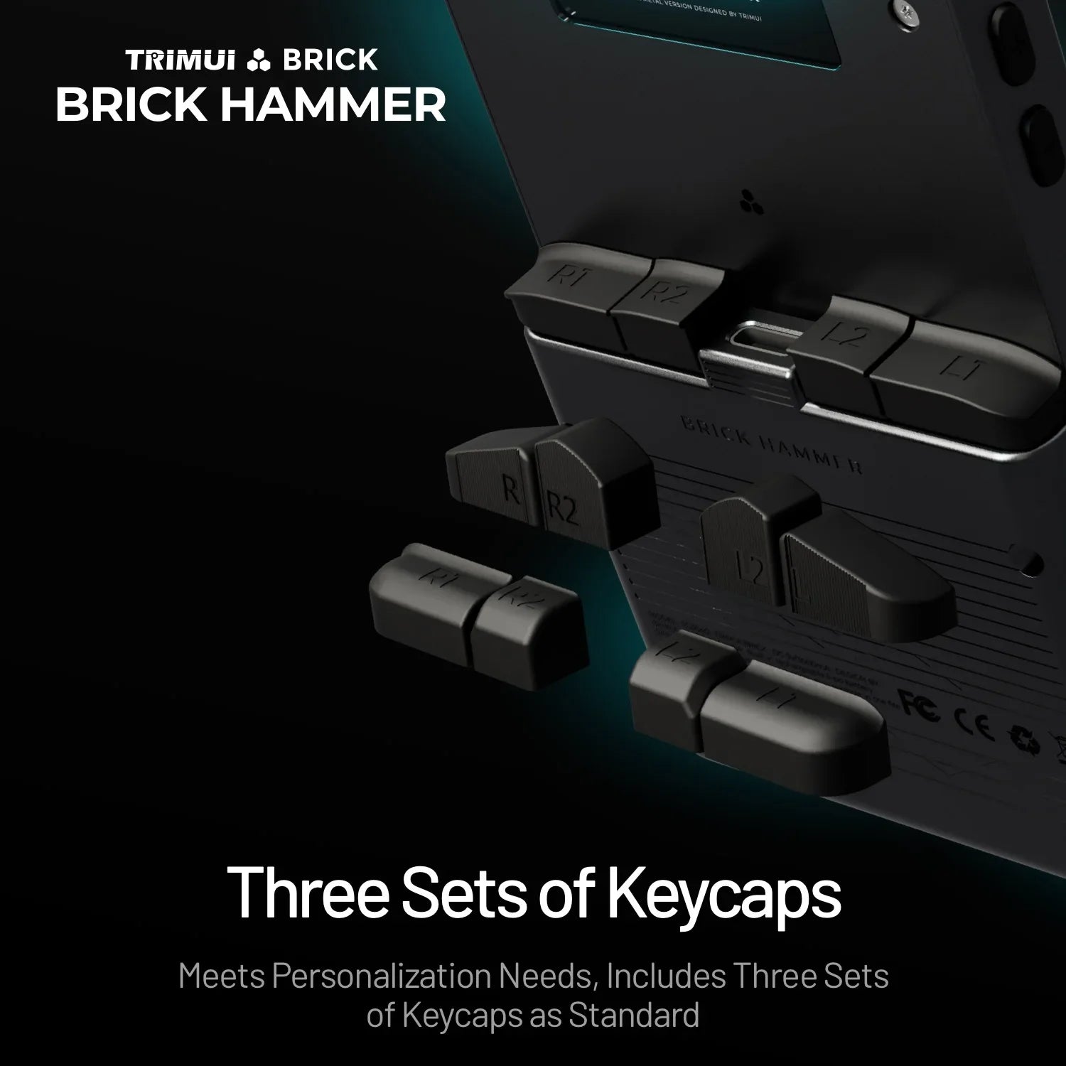 NEUE TRIMUI BRICK Hammer Handheld-Spielkonsole 3,2'' IPS-Bildschirm Linux-System Metallgehäuse Tasten-LED-Beleuchtung Kostenlose Tastenkappen-Geschenke