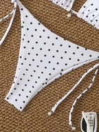 Sexy Micro-Bikini-Sets mit Perlenpunktdruck, Bademode 2026, Badeanzug für Damen, Strandkleidung, Damen Strand Sommer Bikini, zweiteiliger Badeanzug