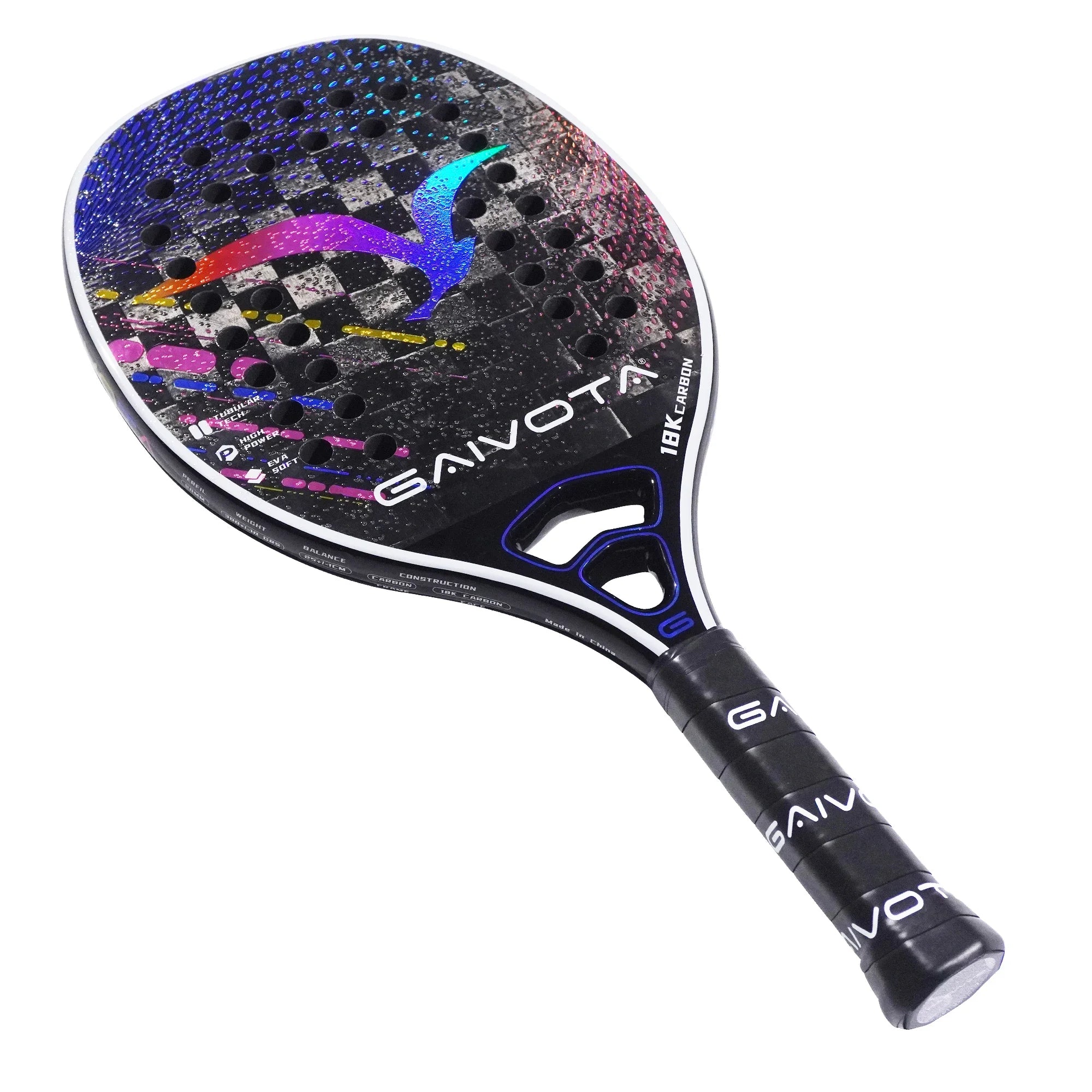 GAIVOTA 2025 300g leichtes Beach-Tennisschläger aus 18K Carbonfaser, geeignet für fortgeschrittene Anfänger und Profis