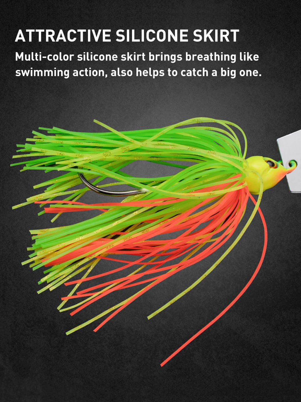 Spinner Bait 7g/9g/12g/14g/21g Angelköder Kit Set Pesca Chatter Weedless Metallblatt Gummifischkopf Haken Draht Spinnerbait