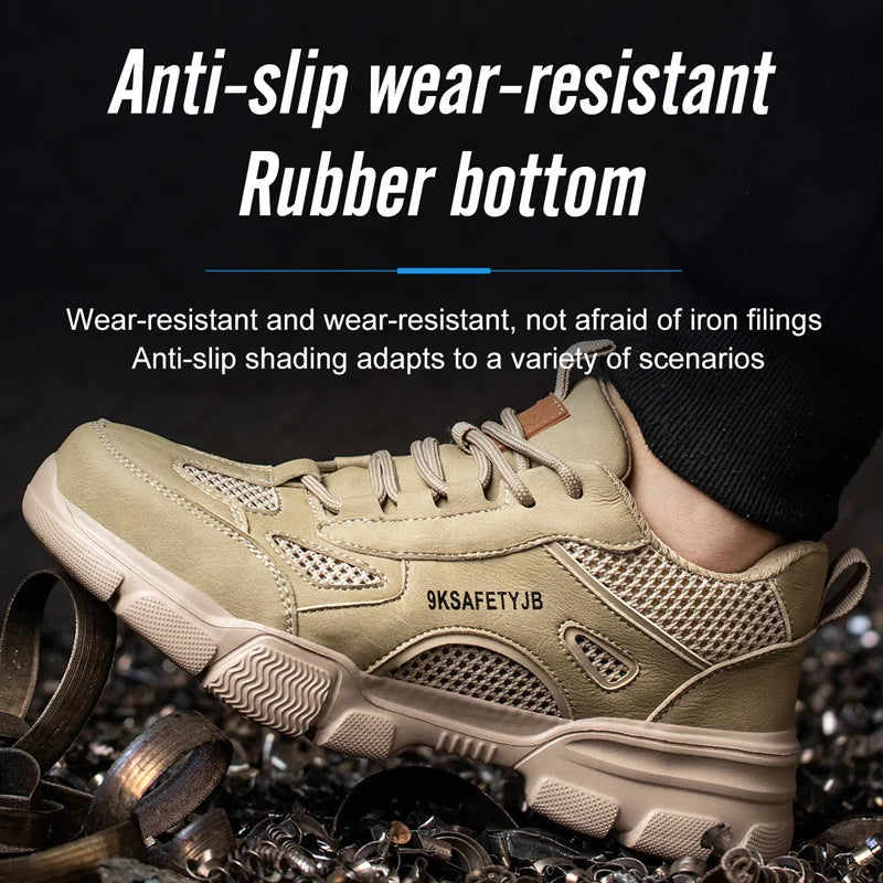 Neue Unisex Sicherheitsschuhe Herren Arbeits-Sneaker Unzerstörbare Sicherheitsstiefel Damen Schuhe Herren Stahlkappenschuhe Sportlicher Stil