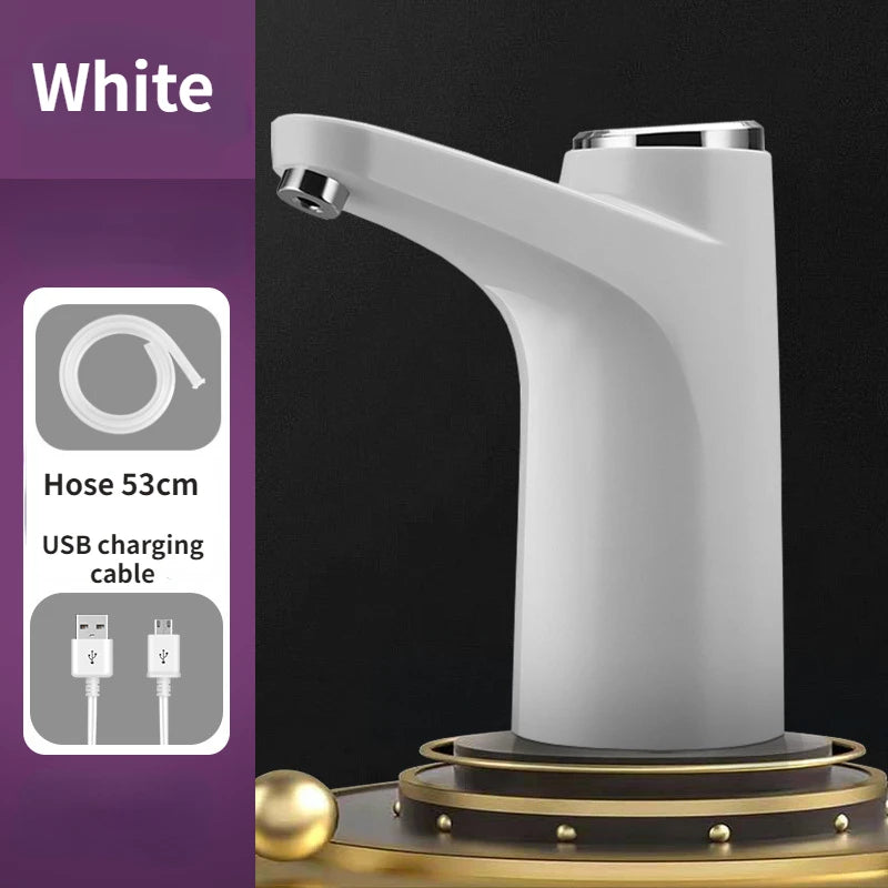 Automatischer Wasserspender, elektrische Wasserpumpe, Tastensteuerung, USB-Ladefunktion, tragbar für Küche, Büro, Outdoor, Getränkespender