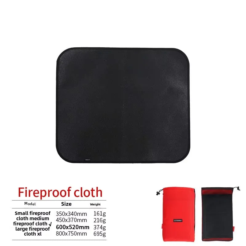 Neue Outdoor-Camping feuerfeste Matte Picknick Barbecue Isolationsmatte flammhemmend Hochtemperatur-Feuerdecke Fiberglasmatte