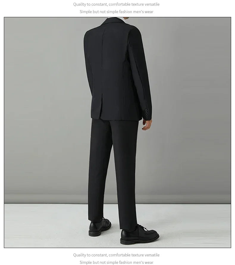 S-8XL Anzug Herrenmode Casual Outdoor (Blazer + Hose) Gentleman Business Hochzeit Slim-fit Formeller Britischer Stil Hochzeitsanzug