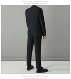 S-8XL Anzug Herrenmode Casual Outdoor (Blazer + Hose) Gentleman Business Hochzeit Slim-fit Formeller Britischer Stil Hochzeitsanzug
