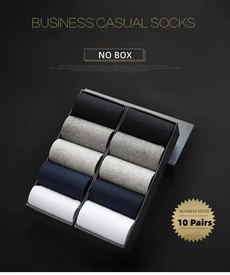 20 Stück/Los Herren Socken aus reiner Baumwolle Übergröße Einfarbig Freizeit Business Lange Socken Atmungsaktive Weiche Herrensocken EU39-48