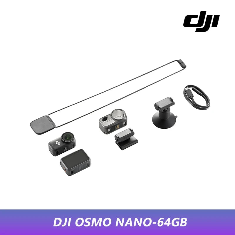 DJI Osmo Nano Bundle Standard 128G / 64GB Kleine Kamera Vlog 4K/60fps & 143° Weitwinkel-Sichtfeld Brandneuer 1/1.3" Sensor Dual DJI Mikrofone Neu Original