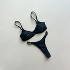 Push-up Bikinis 2025 Sexy Damen Badeanzug Bademode Weibliches Bikini-Set Schwarz Biquini Badeanzug Tanga Schwimmanzüge Strandmode