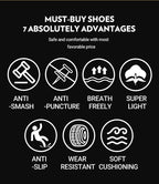 Work Sneakers Steel Toe Shoes Men Safety Shoes Puncture-Proof Work Shoes Boots Fashion Indestructible Footwear Security