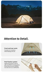 Naturehike Mongar UL 2 Zelt 2 Personen Trekkingzelt 20D Ultraleichtes Reisezelt Wasserdichtes Wanderzelt Überlebenszelt Outdoor Camping Zelt
