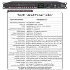 DP48X Professioneller Digital-Audioprozessor 4 Eingänge 8 Ausgänge Drive Rack Prozessor mit RIR DEQ 192KHZ Lautsprechermanagementsystem
