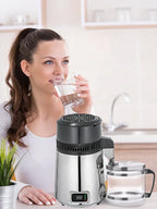 VEVOR 4L Wasserdestilliergerät Destillierapparat Filter Brennerei Reiniger Mondschein-Apparat DIY Spender-Kit für Haushaltsgeräte