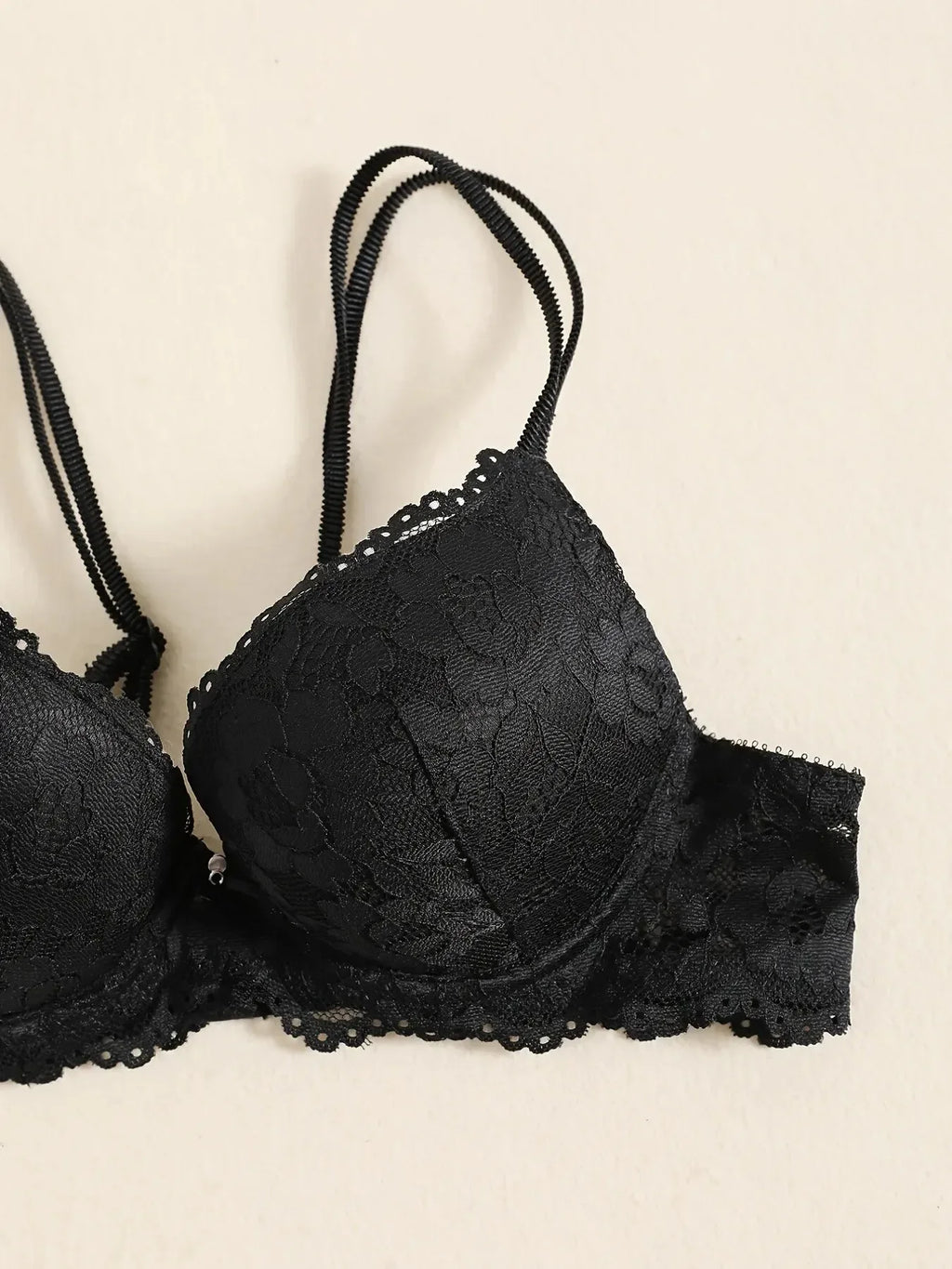 1 Set Elegantes Dessous-Set aus Spitze mit Stickerei und atmungsaktivem Stoff: Push-Up-BH, transparenter Schlüpfer mit tiefem Bund – das ultimative Valentinstagsgeschenk