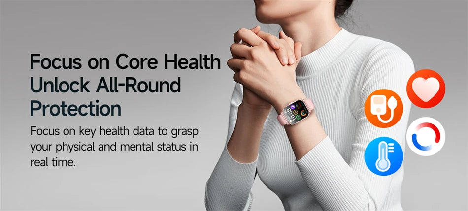 Neue Herren Smartwatch für präzise Gesundheitsdiagnose: EKG, Blutdruck, Blutsauerstoff, Blutfett, Harnsäure, Temperatur, Bluetooth-Anruf