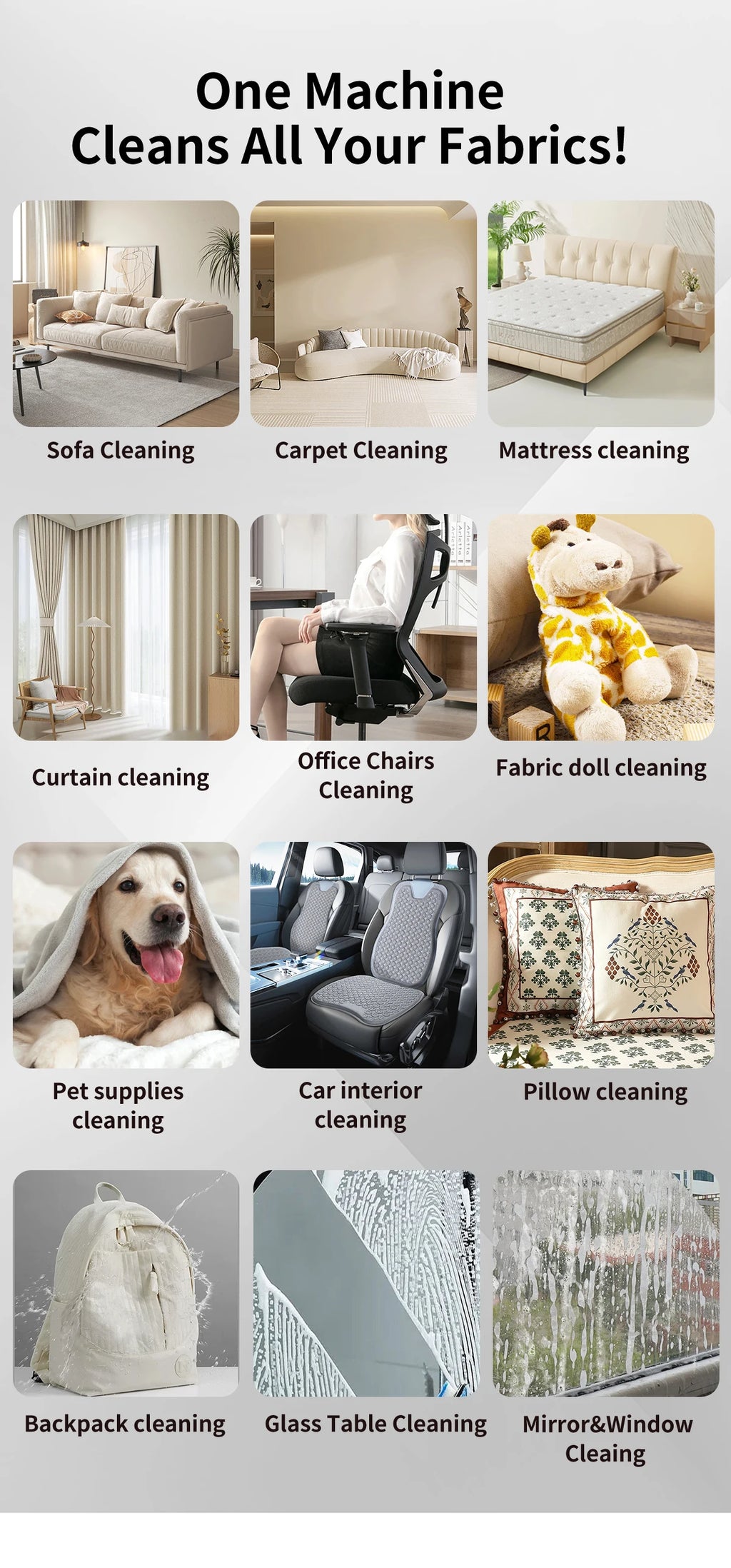 ABIR G80 Handstaubsauger, 150000PA Nass- und Trockensauger für Zuhause, Sofa, Fenster, Auto, Tierhaare, Polster, Flecken und Textilien