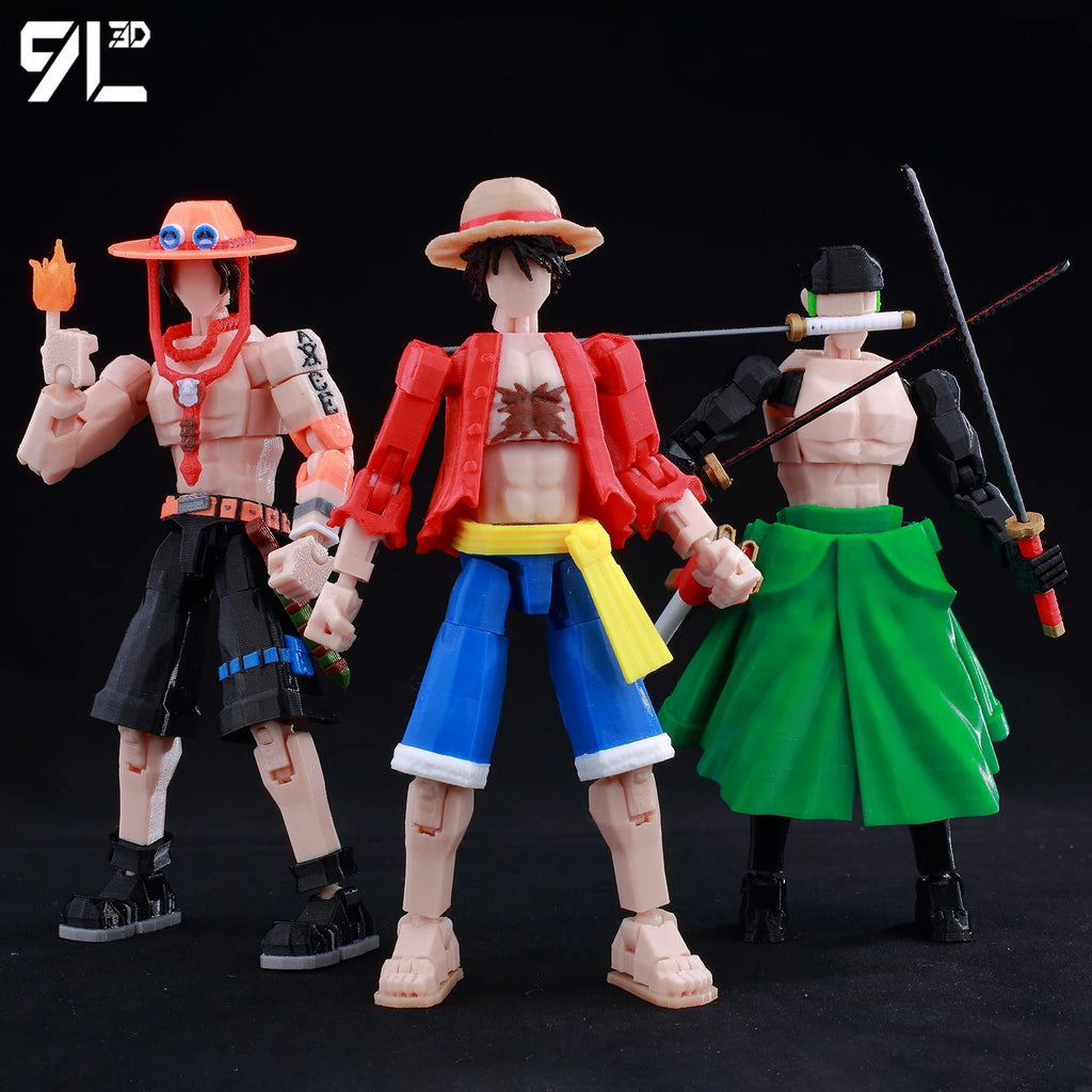 9L3D Gedruckte Anime One Piece Naruto Demon Slayer Dummy13 Lucky T13 Bewegliche Shapeshift Actionfiguren Mannequin Spielzeug Sammlerstücke