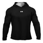 Gym Running Sport T-Shirts Herren Baumwolle Langarm Kapuzenpullover Kleidung Fitness Bodybuilding Muscle Hoodies Workout Jogging Shirts