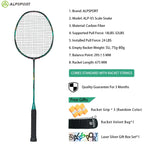 ALP ZJ2.0 Pro 4U 85g 100% Carbonfaser + Titanlegierung Badmintonschläger Ultraleichte Sportausrüstung Schläger Badmintontraining