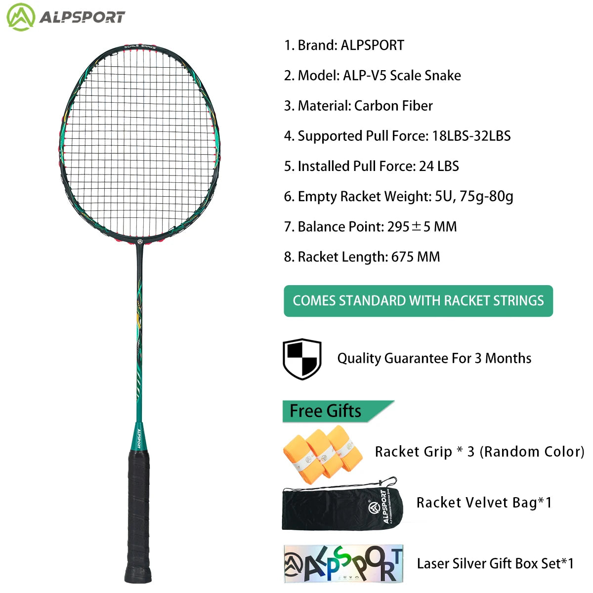 ALP ZJ2.0 Pro 4U 85g 100% Carbonfaser + Titanlegierung Badmintonschläger Ultraleichte Sportausrüstung Schläger Badmintontraining