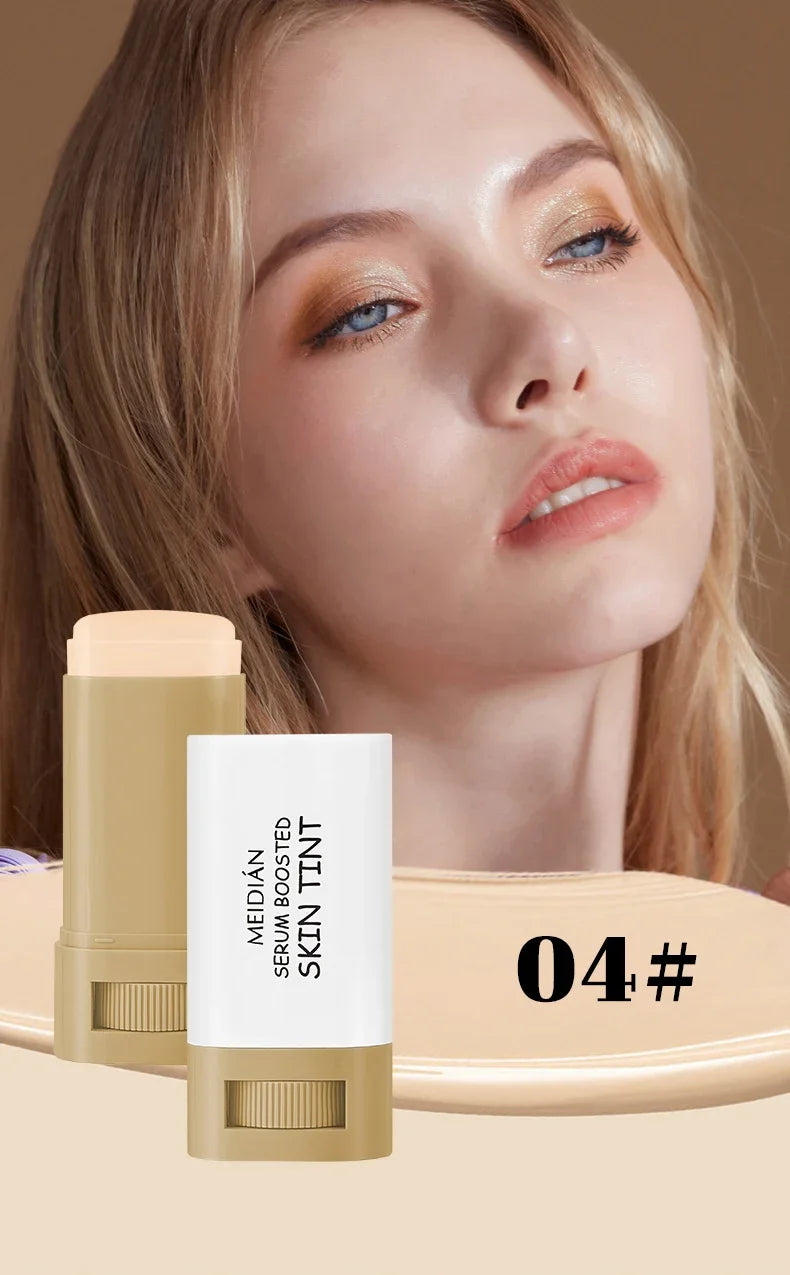 Bronze Foundation Stick Serum-verstärkte Hauttönung Seidige Textur Feuchtigkeitsspendende Deckkraft Concealer Base Ebenmäßiger Hautton Make-up
