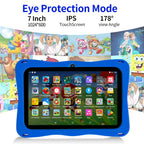 BDF Tablet für Kinder 7 Zoll Android 11 System 32 GB WiFi Bluetooth Dual-Kamera Bildungssoftware installiert mit Schutzhülle