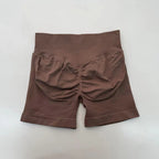 Impact Shorts 4.5" Nahtlos, hochelastisch, niedrig gerippter Bund, dezenter Po-Kontur-Shorts, Fitness Workout Yoga Gym Shorts