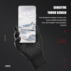 Winter Fahrradhandschuhe Herren Damen Motorrad Fleece Sport Reißverschluss Herbst Touchscreen Warm Wasserabweisend Winddicht Rutschfest Handschuh