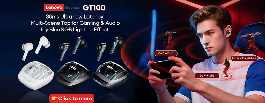Lenovo LE503 OWS Kabellose Ohrhörer Bluetooth V6.0 Open-Ear Kopfhörer ENC Geräuschunterdrückung Earbuds Wasserdicht Lange Akkulaufzeit
