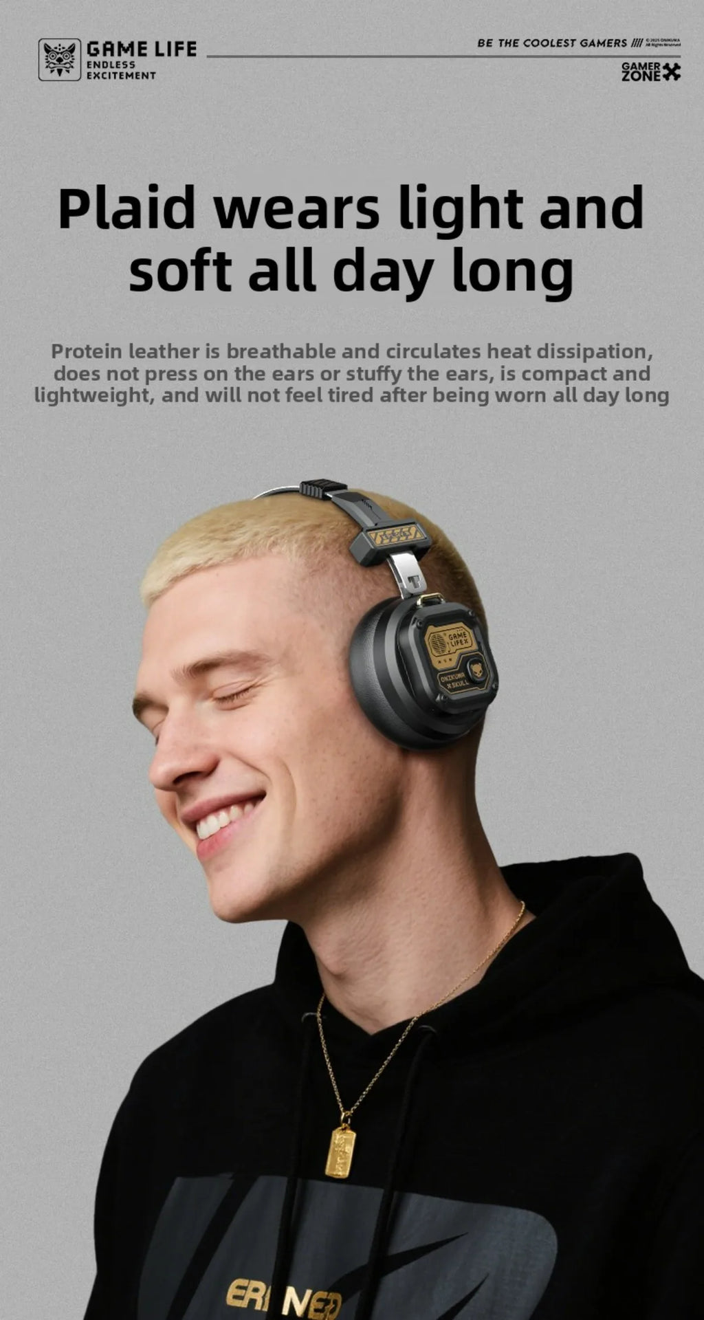 Onikuma Bluetooth Headphones Over Ear Hifi Stereo Music Headset Professional True Sports with Earphones TF/AUX Music Player