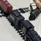 Klassische batteriebetriebene elektrische Eisenbahn Dampflokomotive Set mit Wassernachfüllung für Rauchzug Spielzeug mit Licht & Sound