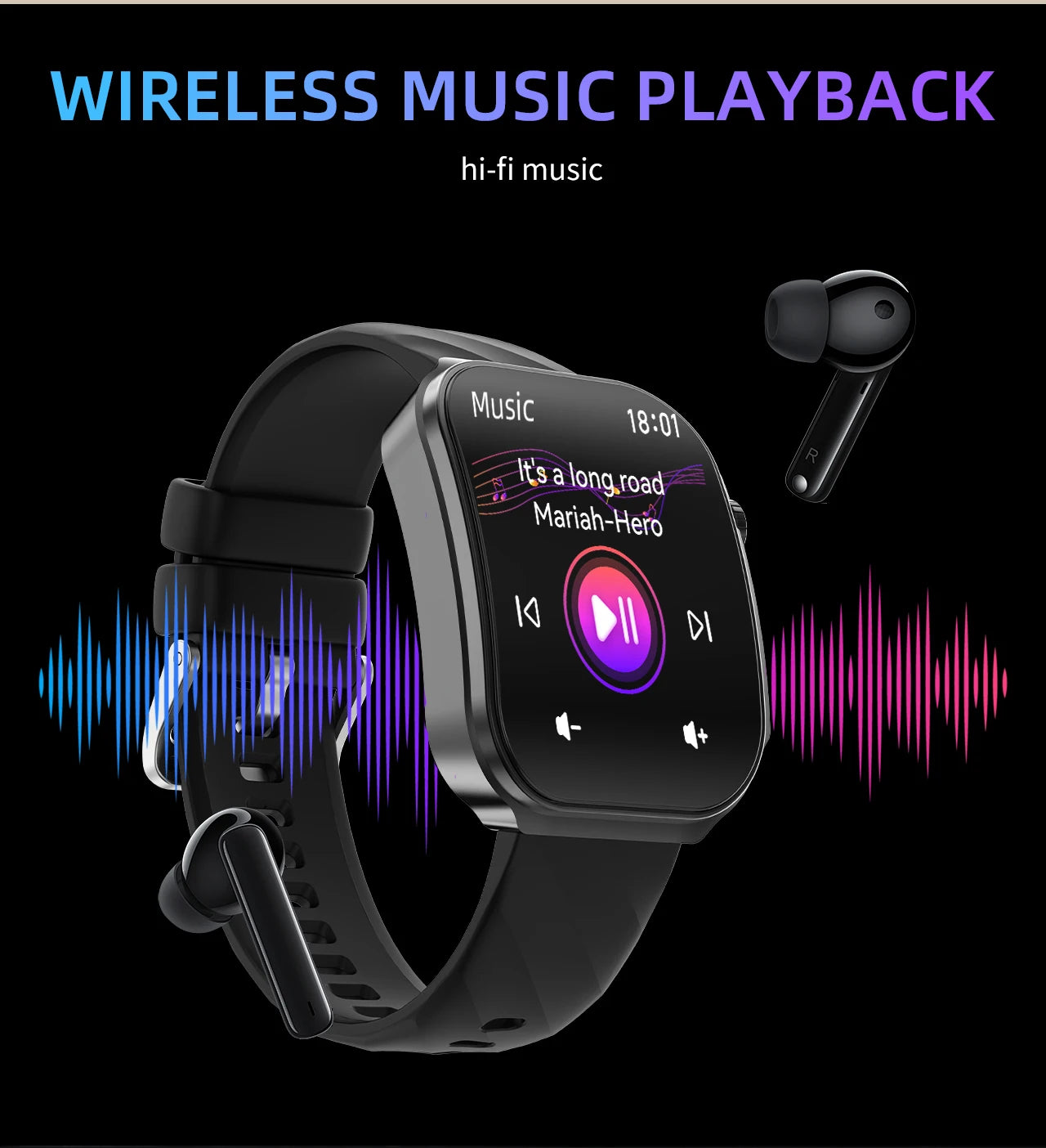 LIGE Neue 2,2-Zoll 3D Gebogenes Display Smartwatch Mit LED-Licht Thermometer Gesundheitsmonitor Smartwatch BT Anruf Sport Fitness Uhr