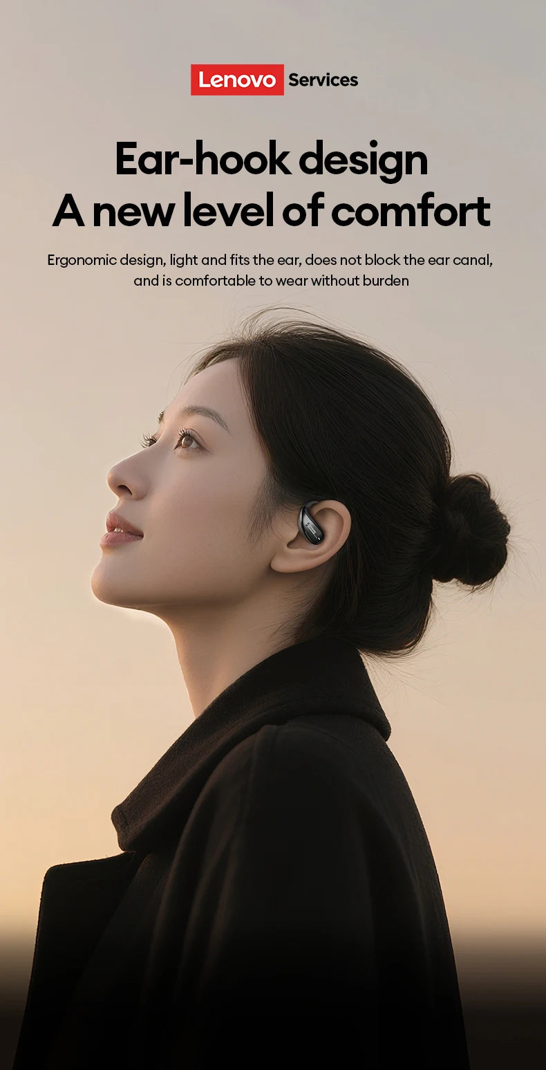 New Lenovo LE505 Wireless Bluetooth V6.0 Headphones ENC Noise Cancellation Low Latency Earbuds Long Battery Life Sport Earphones