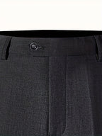 Herren Bordeauxroter 2-teiliger Anzug (nur Sakko + Hose, Weste nicht inbegriffen), Slim Fit Formeller Business-Hochzeits-Party-Anzugjacke & -Hose