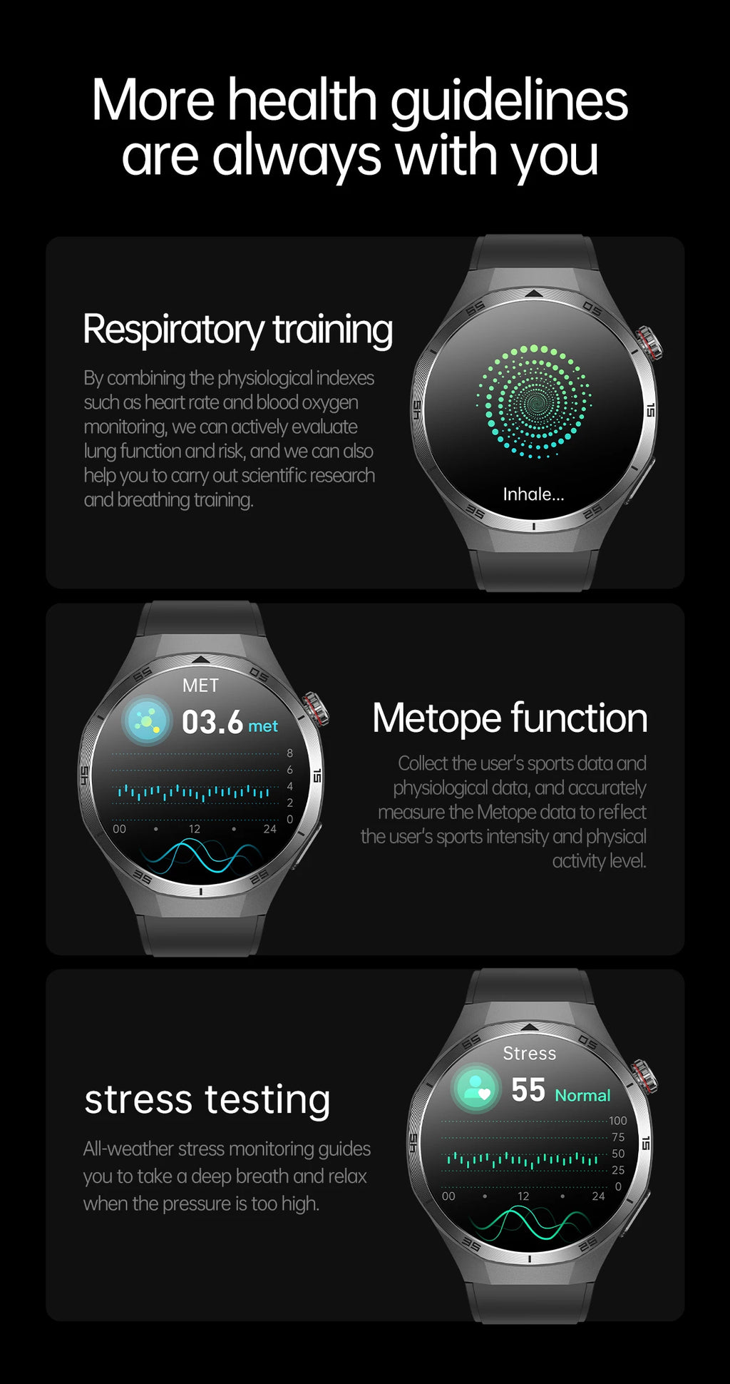 2026 Neue Smartwatch für Pflegeberufe mit EKG+PPG Gesundheitsanalyse Blutdruck Lipide Harnsäure Drahtlose HD-Anruf Smartwatch Herren Damen