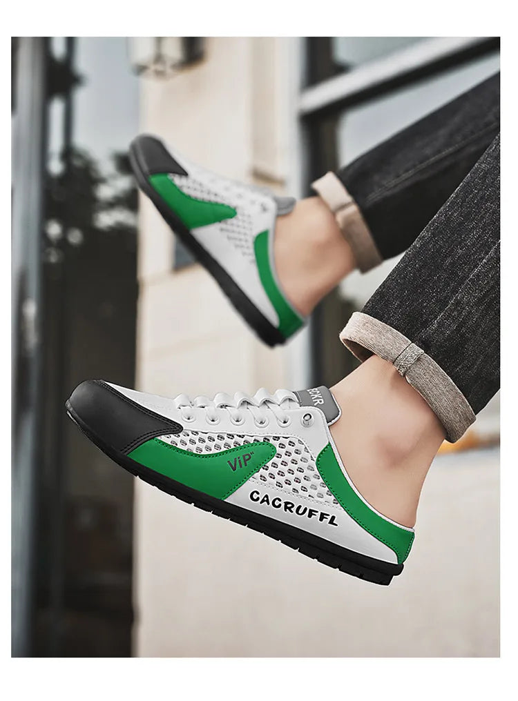 2025 Neue lässige Slip-Ons für Herren – strapazierfähig, bequem, atmungsaktiv und stylische Halbschuhe Zweitbild