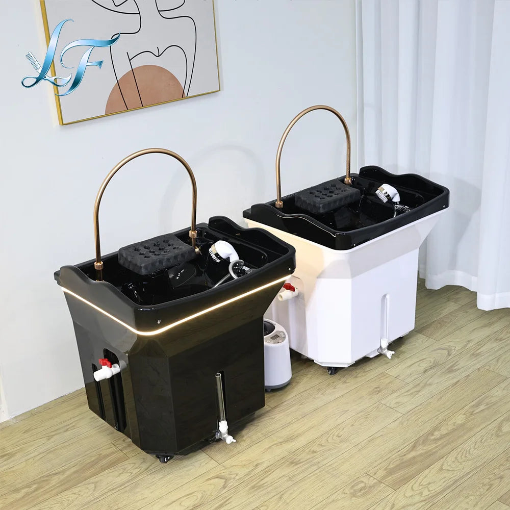 Bewegliches tragbares Kopf-Spa-Shampoo-Becken, multifunktionale Hydrotherapie-Räucherungsmaschine, Wasserkreislauf-Design, hohe Qualität